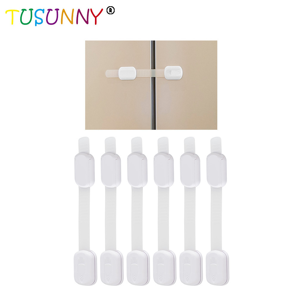 White Drawer Multi-Function Safety Lock  for Baby and Children for Doors Cupboards with Adhesive Child Lock