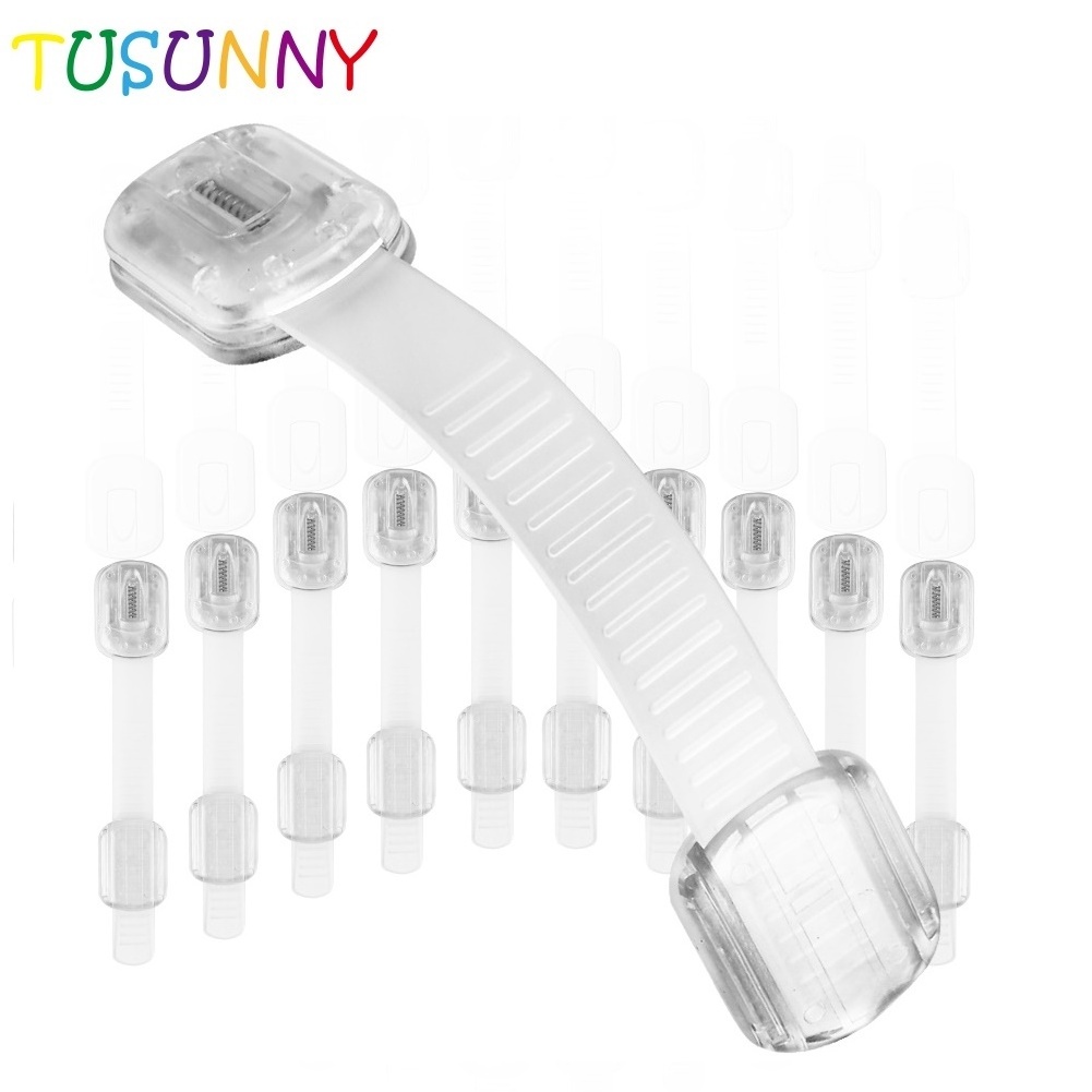 White Drawer Multi-Function Safety Lock  for Baby and Children for Doors Cupboards with Adhesive Child Lock