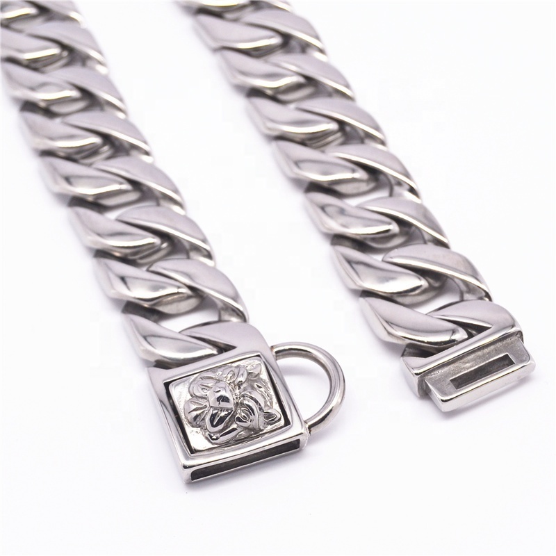 Pet Pattern Buckle Stainless Steel Personalized Custom Logo Dog Collar Charms