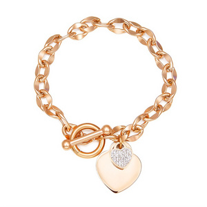 Charm Women Fashion Heart Customize 316L Stainless Steel Bracelet