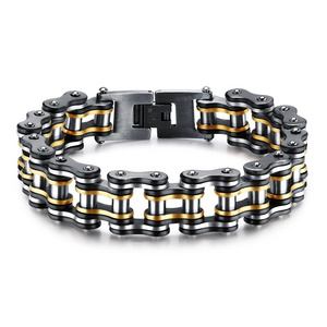 Charm Fashion Three Color Mechanical Chain Customize 316L Stainless Steel Bracelet