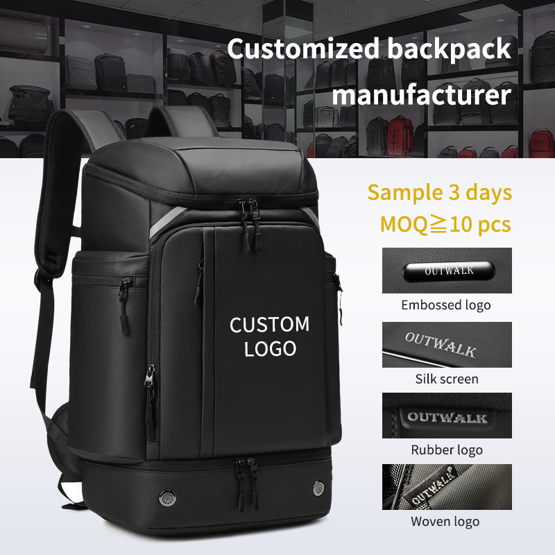 Custom Logo Outdoor Travel Backpack Waterproof Gym Sport Football Basketball Backpack Bag Men Bagpack Shoe Compartment backpack