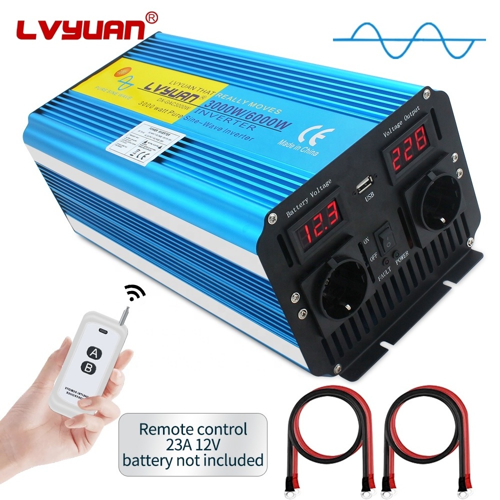 LVYUAN  Stock Available DC AC inversor 3000W 6000W 12V 24V 230V Pure Sine Wave Inverter Power Inverters & Converters