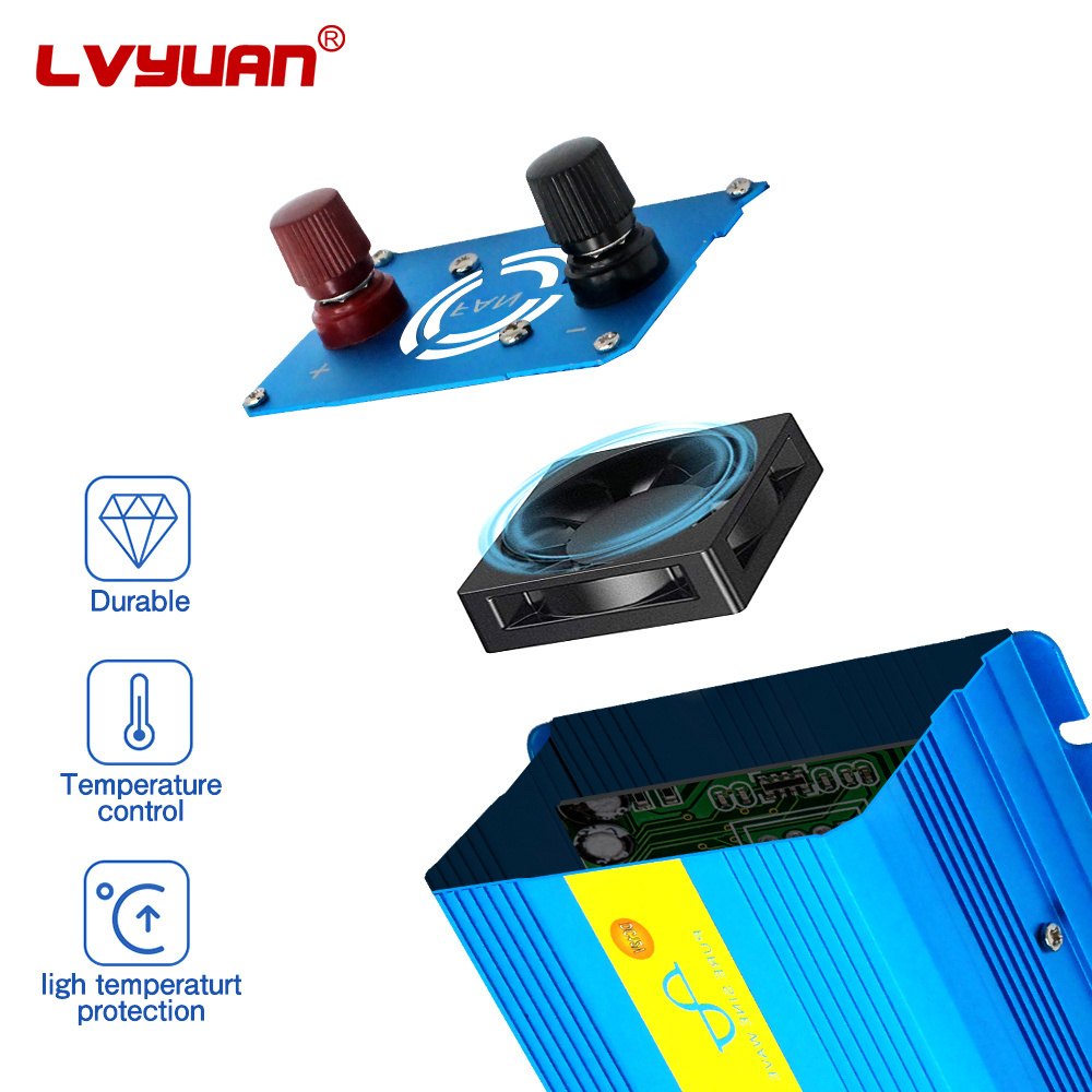 Lvyuan 600W Peak 1200W Pure Sine Wave Power Inverter DC 12V AC 220V Home Transformer Dual USB Solar Power Inverter