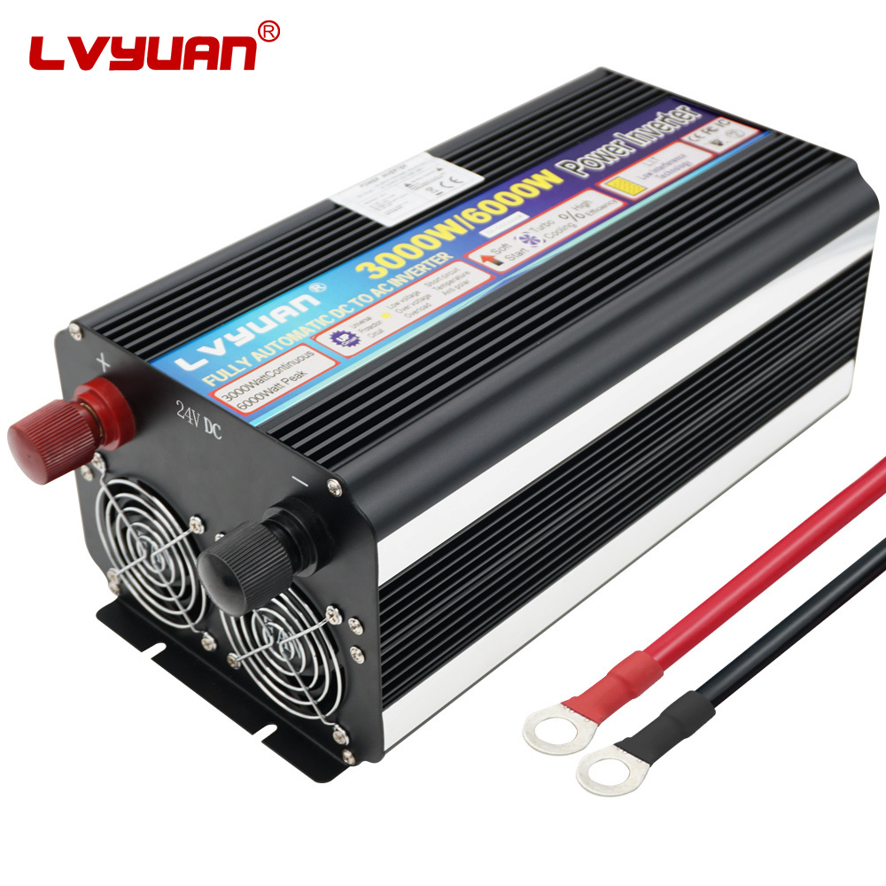 LVYUAN Big Power Car Inverter 3000W 6000 Watt Power Inverter DC 12V AC 220V Modified Sine Wave Car Inverter