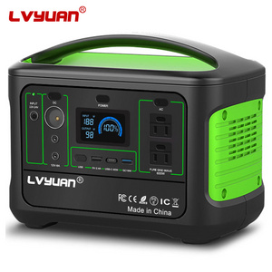 Lvyuan Home Camping RV 500W 153600mAh 220V Portable Power Station Solar Generator Emergency Battery