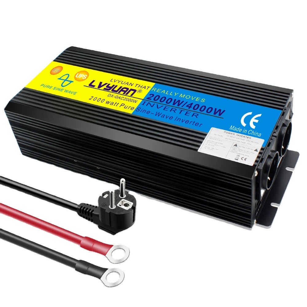 UPS Inverter Rechargeable 1500w 12V 24V to 220VAC Home  Pure Sine Wave Power Inverter