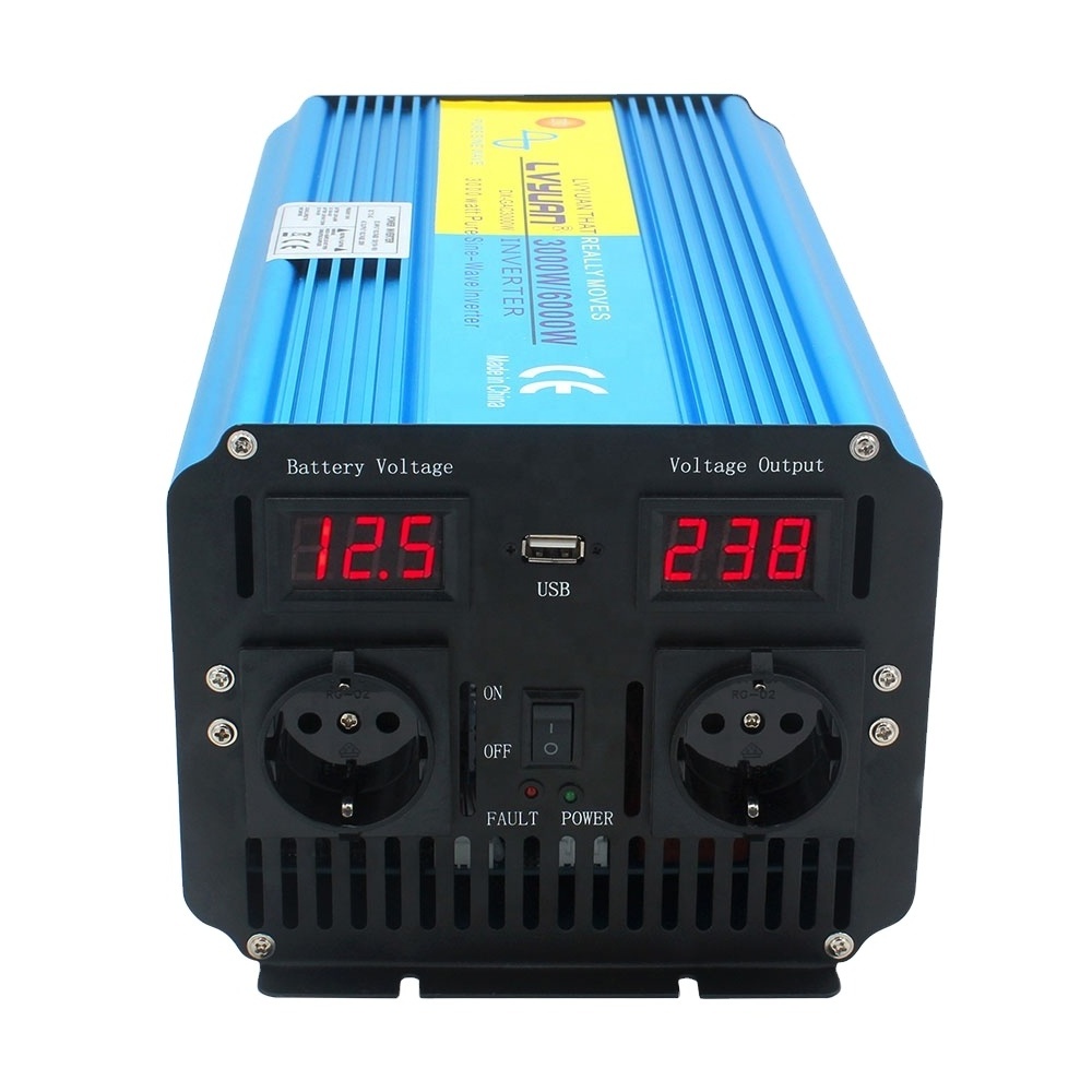 LVYUAN  Stock Available DC AC inversor 3000W 6000W 12V 24V 230V Pure Sine Wave Inverter Power Inverters & Converters