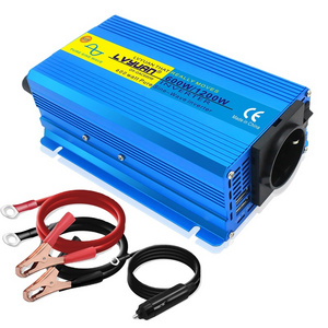 Lvyuan 600W Peak 1200W Pure Sine Wave Power Inverter DC 12V AC 220V Home Transformer Dual USB Solar Power Inverter