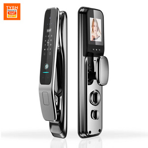 TYSH Manufacturers Prices Face Smart Lock With Camera Tuya Wifi Security Biometric Fingerprint Fully Automatic Smart Door Lock