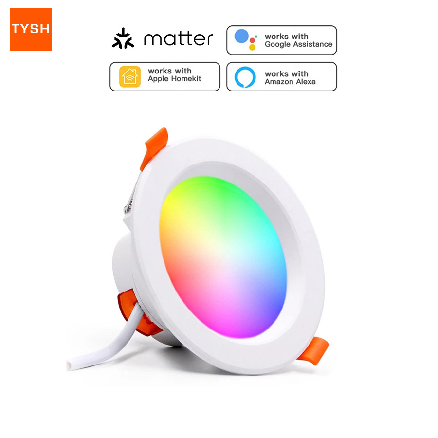 TYSH New Matter Downlight Rgb Color Celling Light Smart Light Bulbs Work With Google Home,Homekit