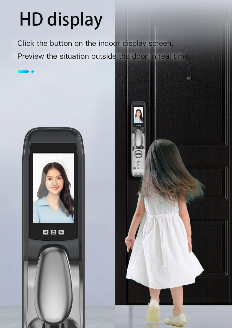 TYSH Face Smart 3d Recognition Zigbee Wifi Fingerprint Tuya Smart Life App Anti-theft Keyless Door Lock