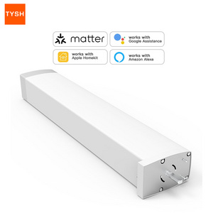 TYSH Matter Smart Home Wifi Curtain Motor With Diy Rails Matter Over Thread Slide Electric Remote Control Curtain Motor