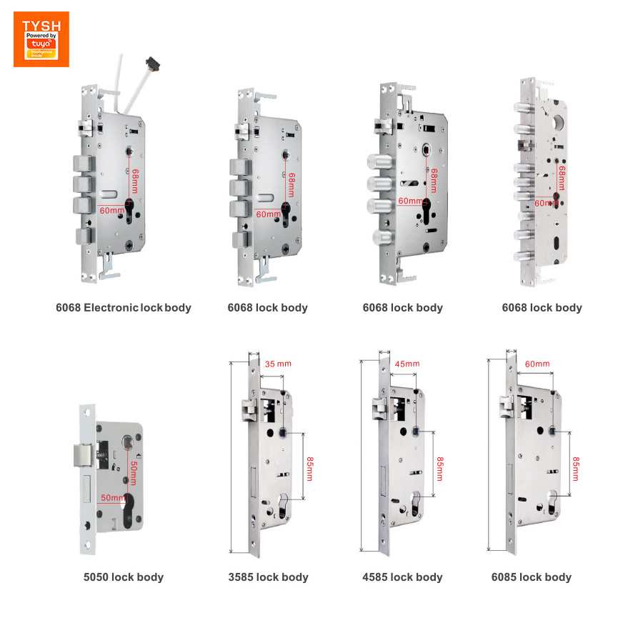 TYSH Stainless Steel Basckset 6068/5050/3585/4585/6058 Sash Lock Dead Bolt Lock Security Mortise Door Lock