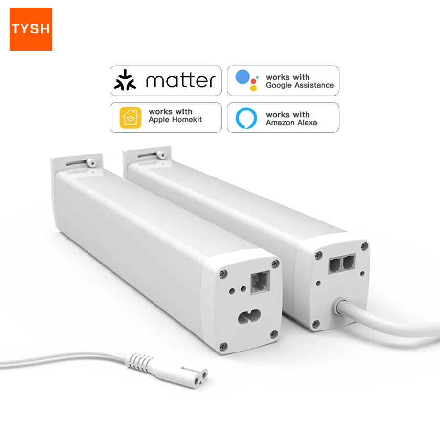 TYSH Matter Smart Home Wifi Curtain Motor With Diy Rails Matter Over Thread Slide Curtain Motor