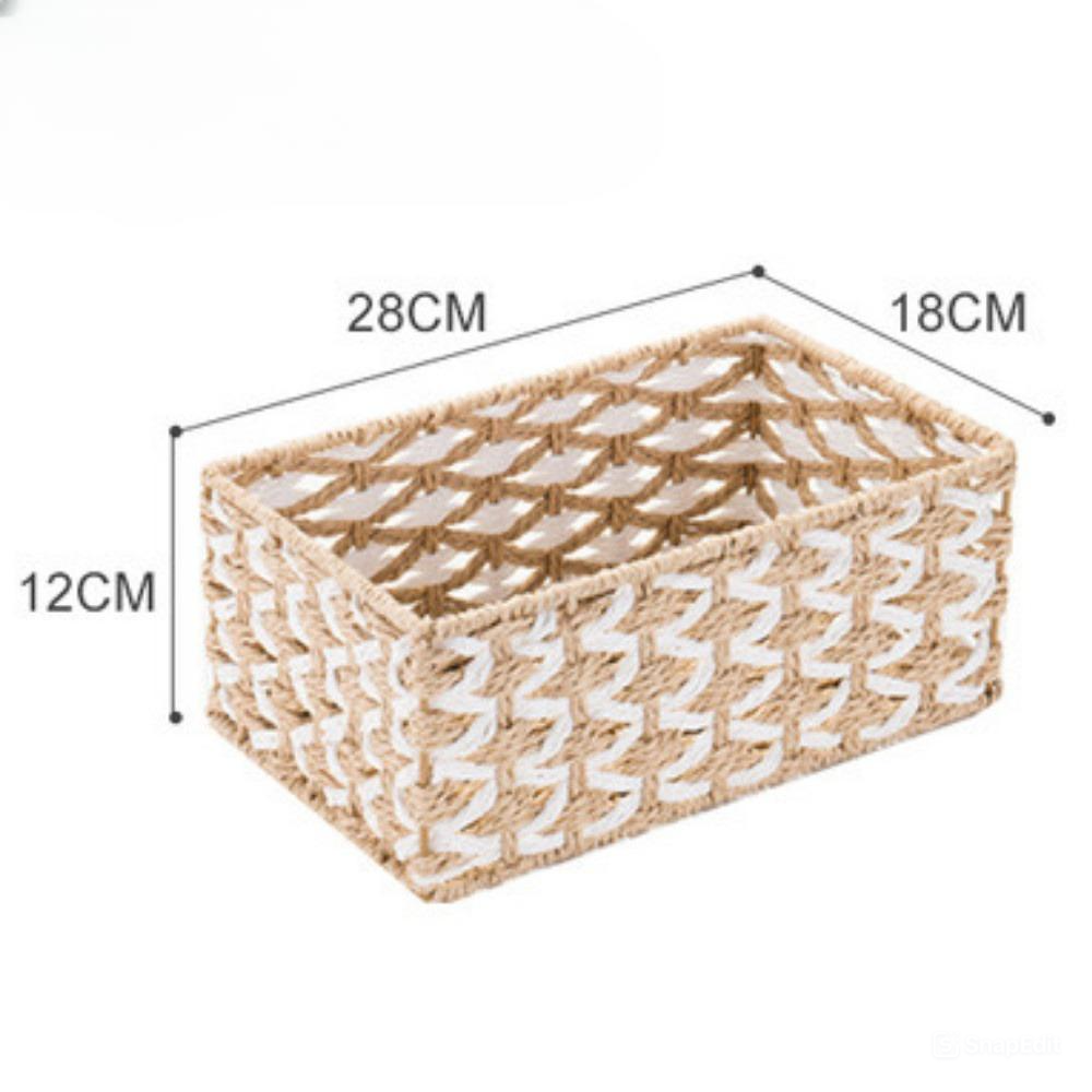 Best Quality Handmade Large Capacity Wicker Hamper Basket Paper Rope Storage Baskets for Bathroom Straws Type Bag