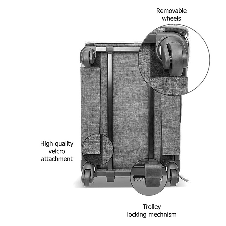 China Manufacturer Pet Carrier With Wheels For Dog Bag Carriers Pet Carriers Travel Products