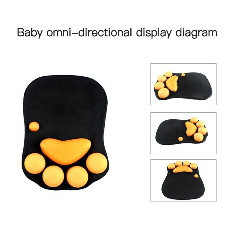 Cat Paw Mouse Pad with Wrist Support Cartoon Cute Cats Paw Soft Silicone Rests Wrist Cushion Fashion Rest Comfort Mouse Pats