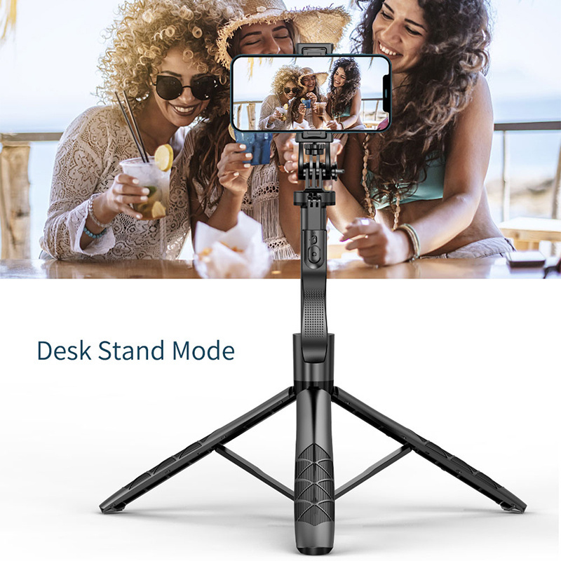 360 Rotating Hand Held Selfie Stick Umbrella Tripod Phone Extended Long Wireless Foldable Live Video Support L16