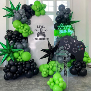 black green game theme Balloon Arch Garland kit for kid boy man birthday Father's day club Party Anniversary decoration