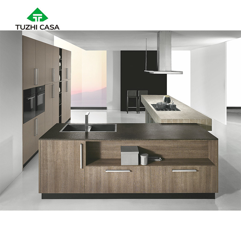 TUZHI CASA extra large aluminium door baseboard base unit design kitchen cabinet in ethiopia