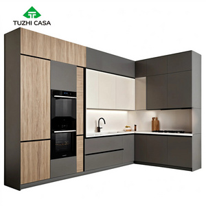 TUZHI CASA 2024 Kitchen Pantry Cabinet Supplier Mounted Customization Modular Wall Modern Wood Furniture Kitchen Cabinet