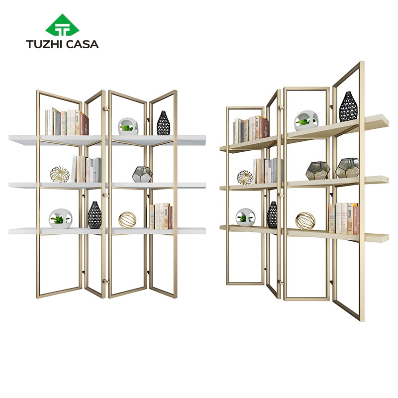 modern 3d spine metal frame steel iron aluminum gold bookcases display bookshelf