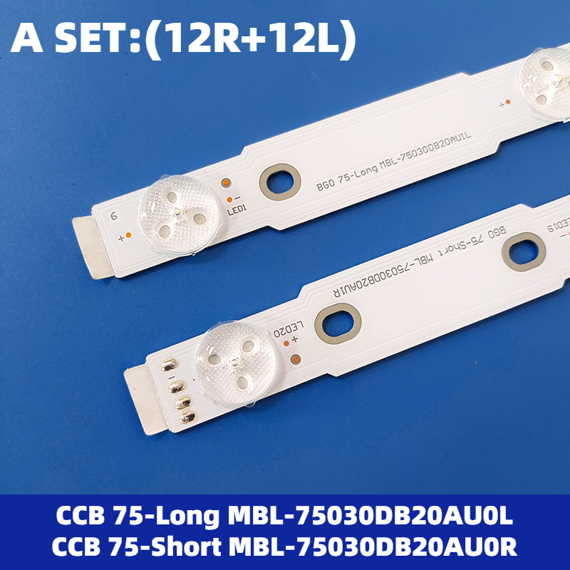 KE-784 75inch XBR 75X900F T750QVF05.0 CCB 75-Short MBL-75030DB20AU0R CCB 75-Long MBL-75030DB20AU0L LED TV Backlight Use for Sony