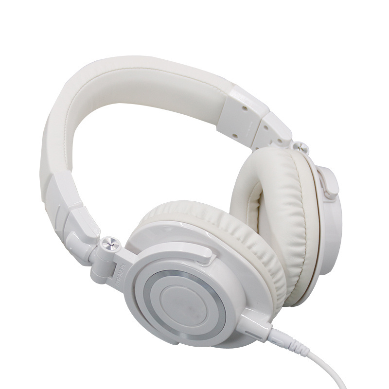 ATH-M50X Professional Studio Monitor White In-Ear Gaming Headphones 110db Detachable Cable On-Ear & Over-Ear