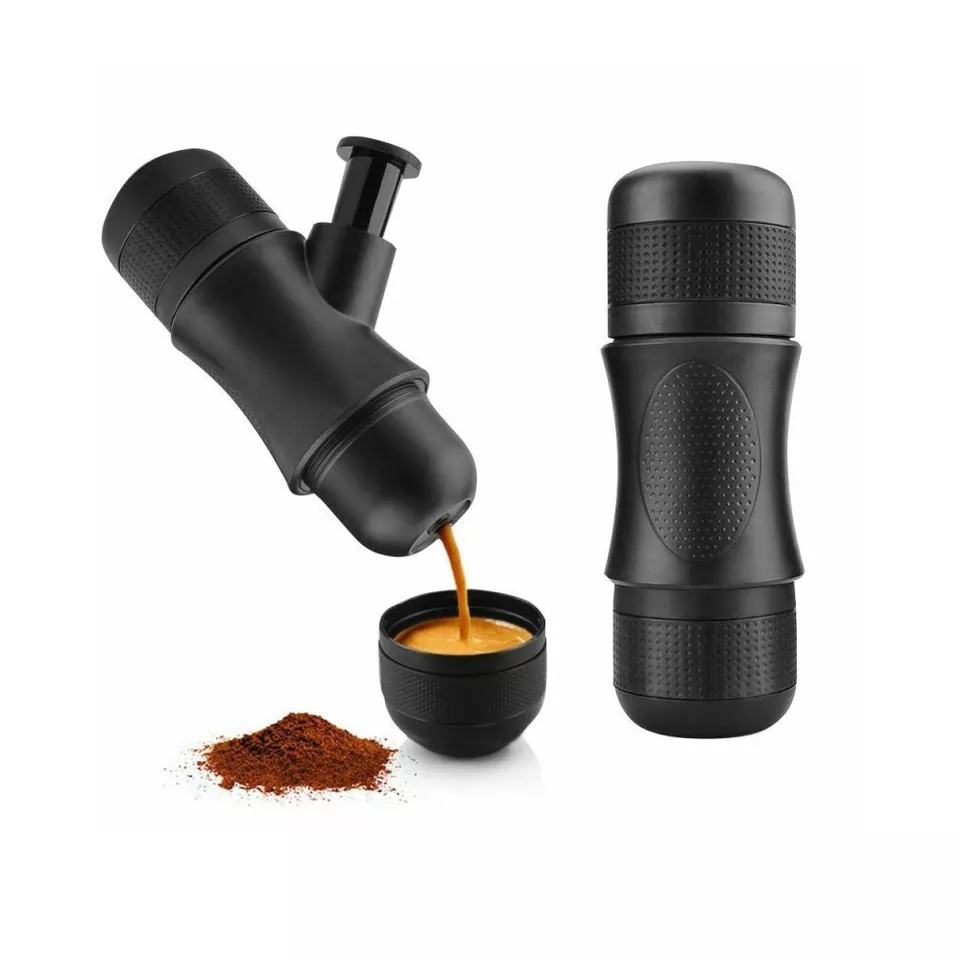 Portable Espresso Machine Compatible Ground Coffee Travel Gadgets Manually Operated Perfect for Camping Hand Coffee Maker