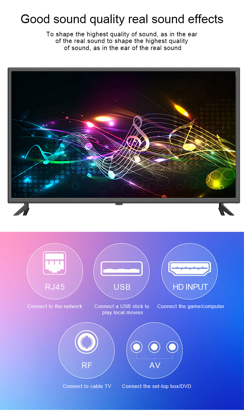 75 Inch Bulk OEM Big Flat Screen Double Glass LCD Televisions LED TV UHD 4K TV New Android WiFi Smart TV