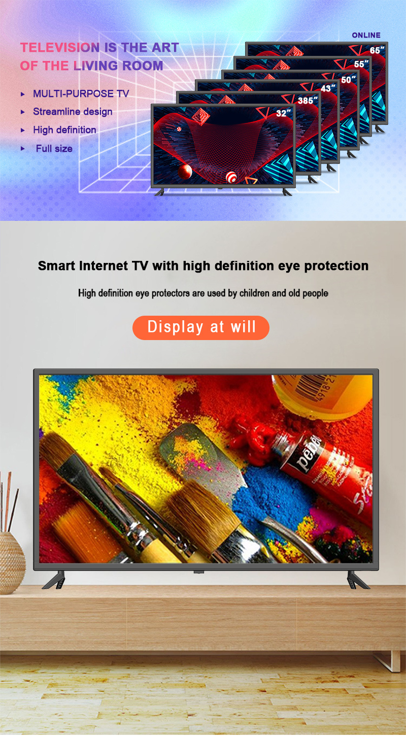 75 Inch Bulk OEM Big Flat Screen Double Glass LCD Televisions LED TV UHD 4K TV New Android WiFi Smart TV