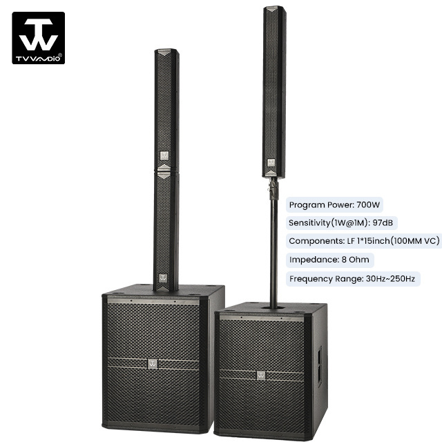 Professional Outdoor With Subwoofer System 15 18 Inch, Power Pa Audio Audio Portable Column Line Array Speaker System