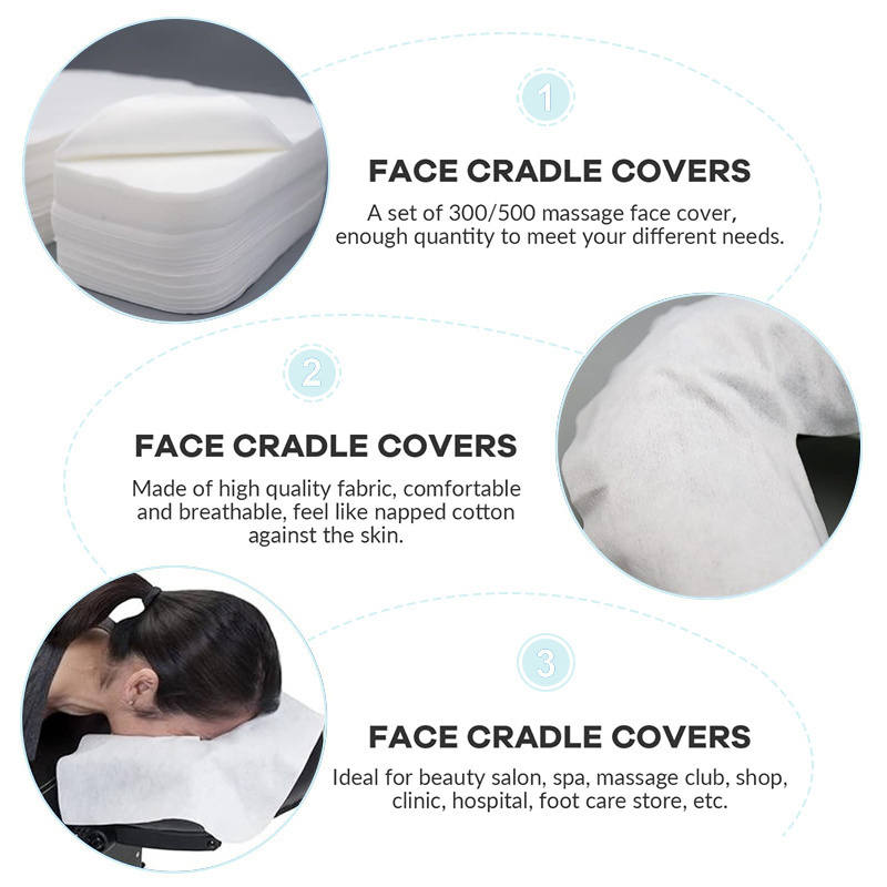 beauty personal care products disposable nonwoven  face cradle covers for massage bed