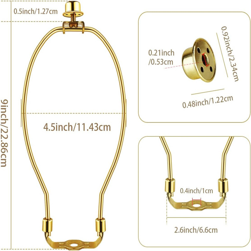 Adjustable harp Lamp shade harp holder Lighting Accessories for Floor Lamps and Table finials Bracket Light Fitting