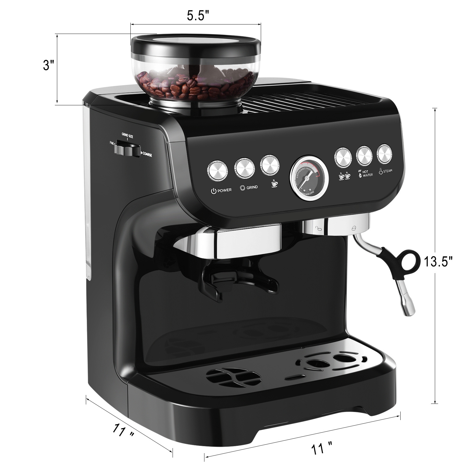 USA Warehouse Custom high quality popular new electric espresso  coffee maker with 10 cup glass jar