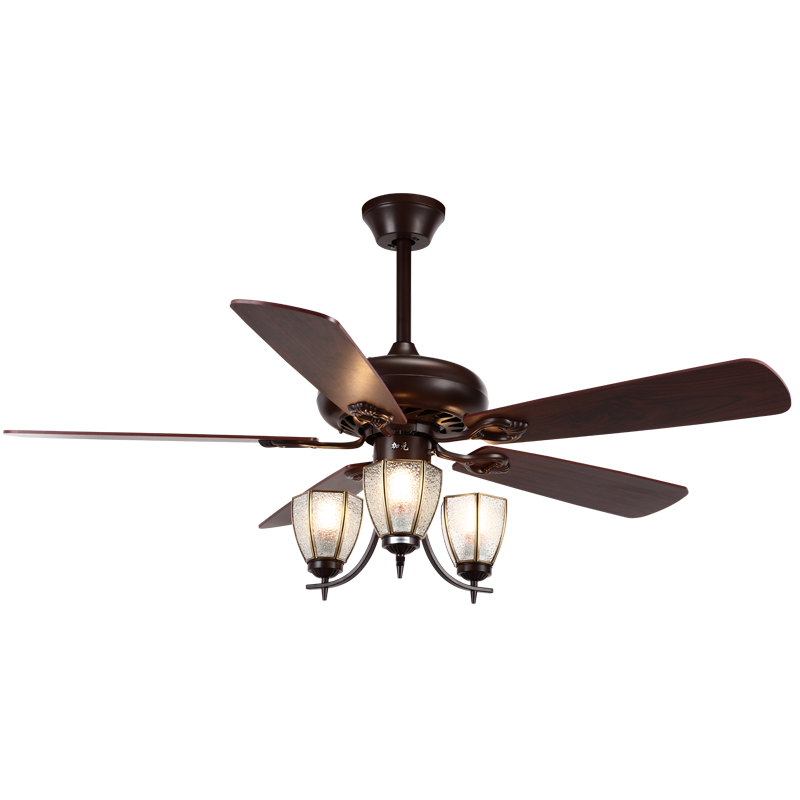 New Design Modern 46 inch Black 3 Blades Living Room Decorative Ceiling Fan With Light