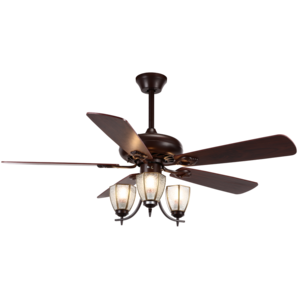 New Design Modern 46 inch Black 3 Blades Living Room Decorative Ceiling Fan With Light