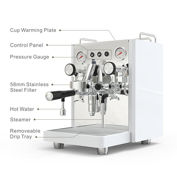 2023 Latest Italy Pump Semi Auto Commercial Coffee Maker Espresso Machine with E61 Group