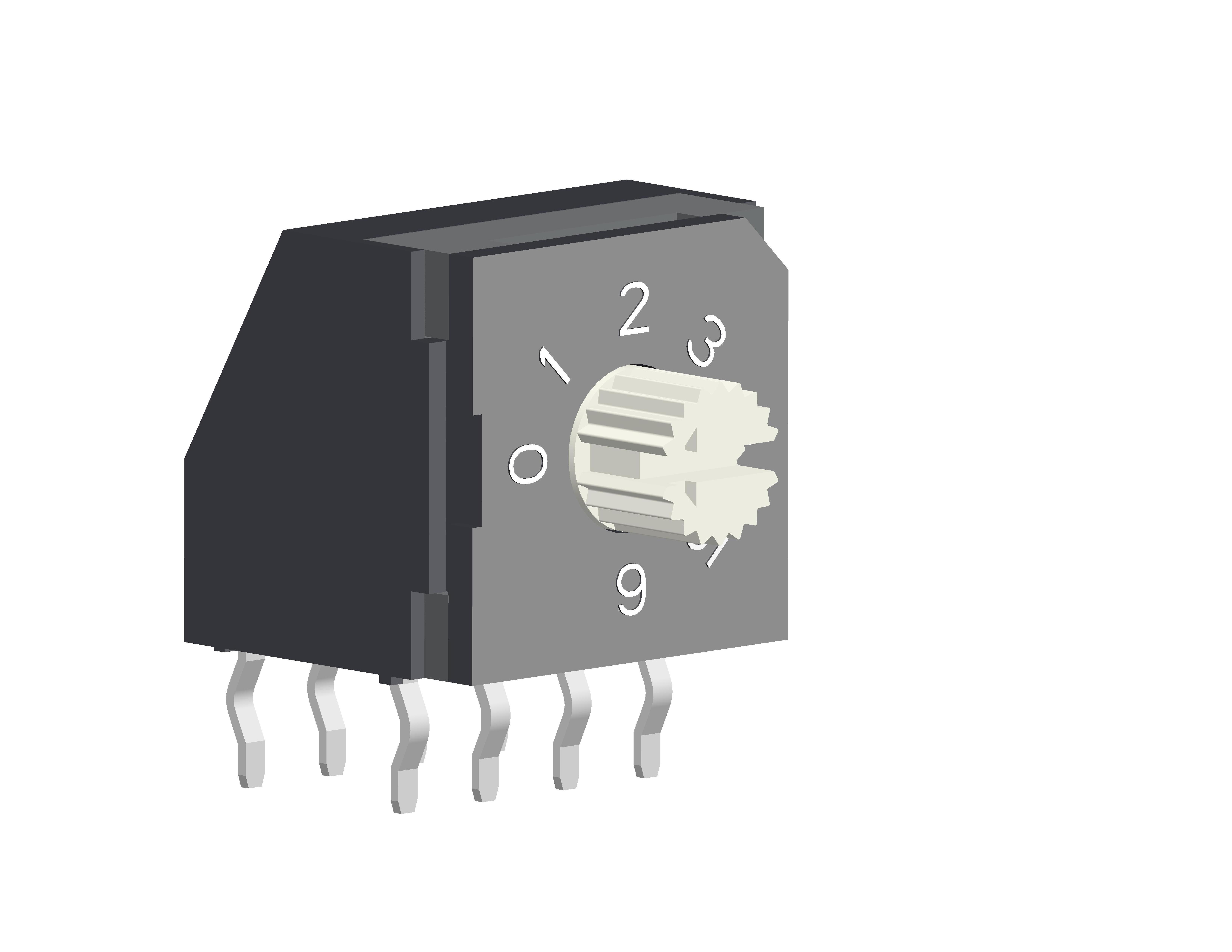 Professional Rotary Dip Switch 5 Position 03.04.05.06.07 Rotor Style RS8 Series Rotary Selector Selector Switch