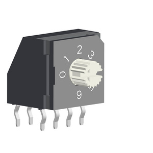 Professional Rotary Dip Switch 5 Position 03.04.05.06.07 Rotor Style RS8 Series Rotary Selector Selector Switch