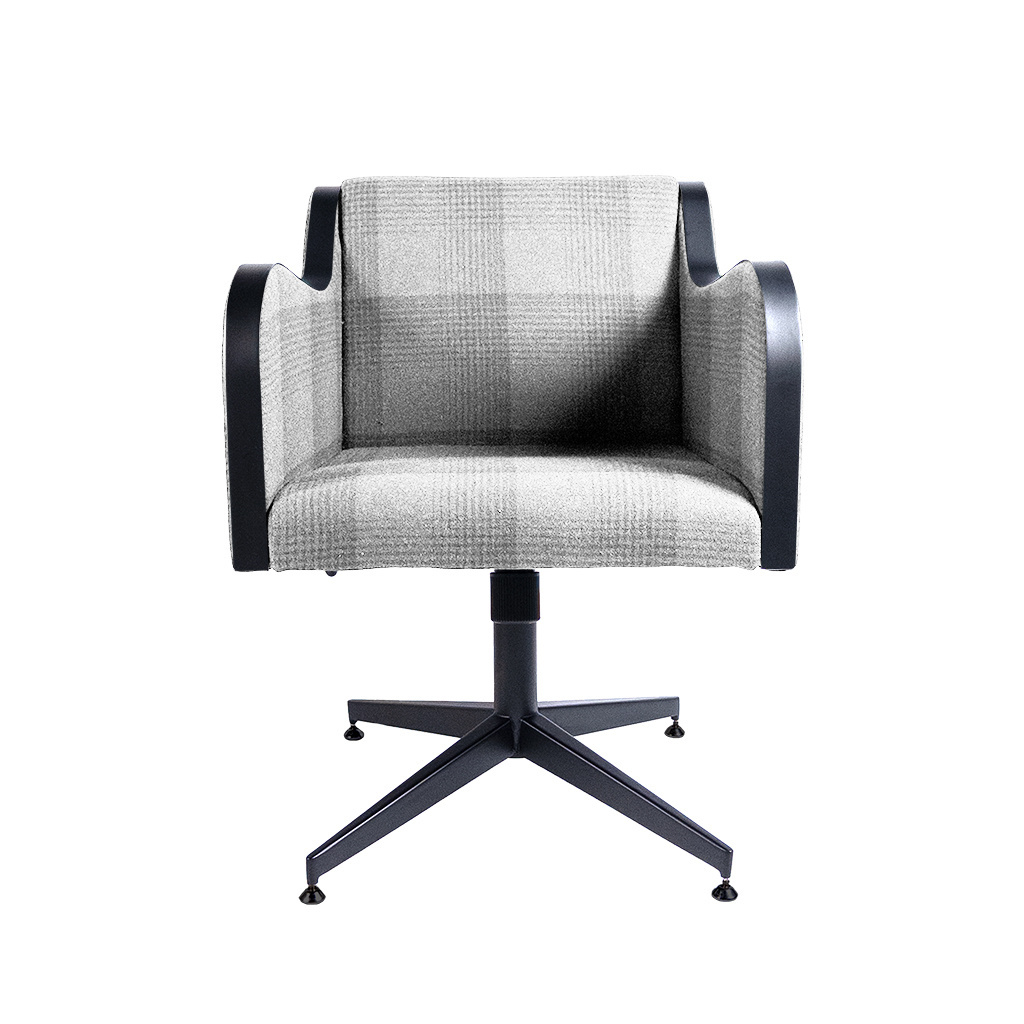 Oliver Stripe White Premium Height Adjustable Home office furniture Upholstered Metal Office Chair Luxury For Wholesale