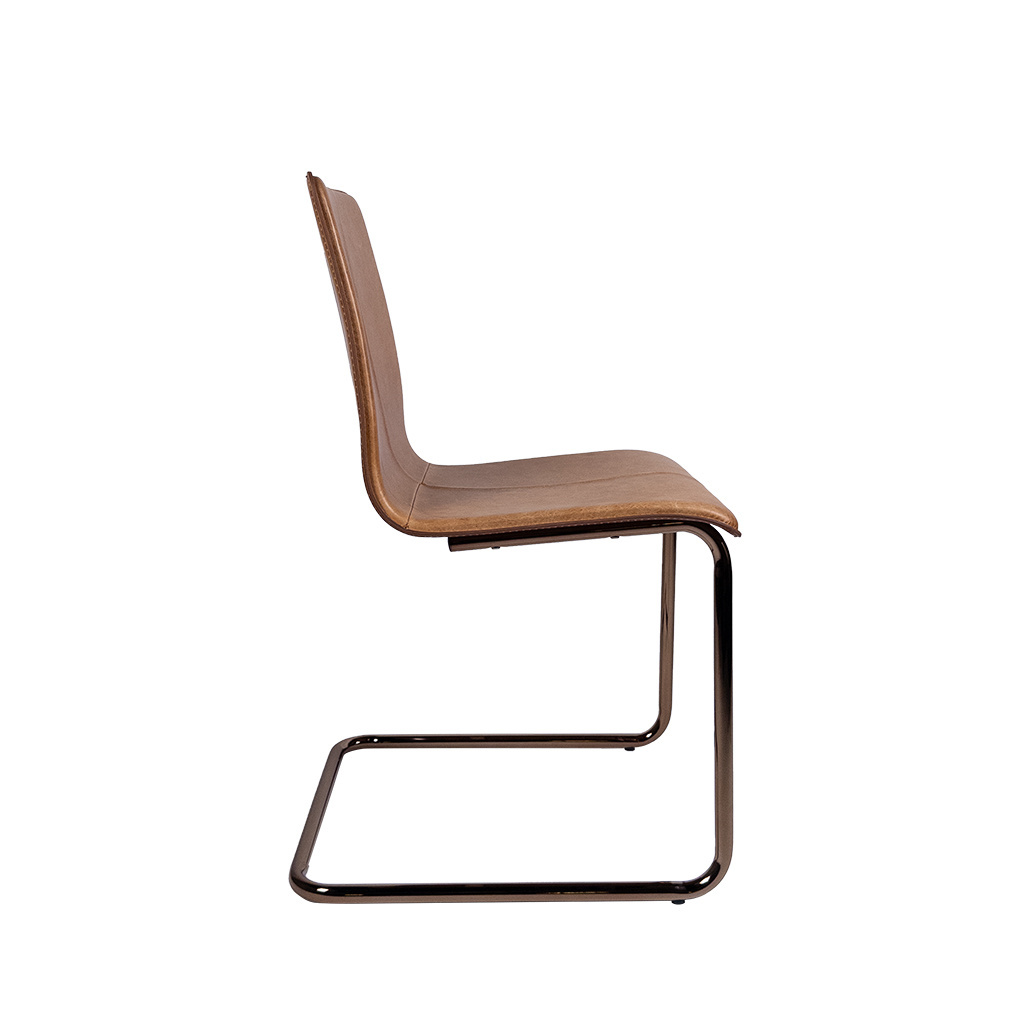 Hudson Wholesale Price Luxury Leather Cantilever Dining Chair For The Dining Room