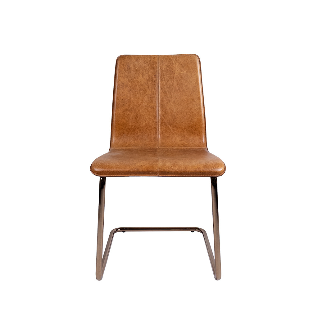 Hudson Wholesale Price Luxury Leather Cantilever Dining Chair For The Dining Room