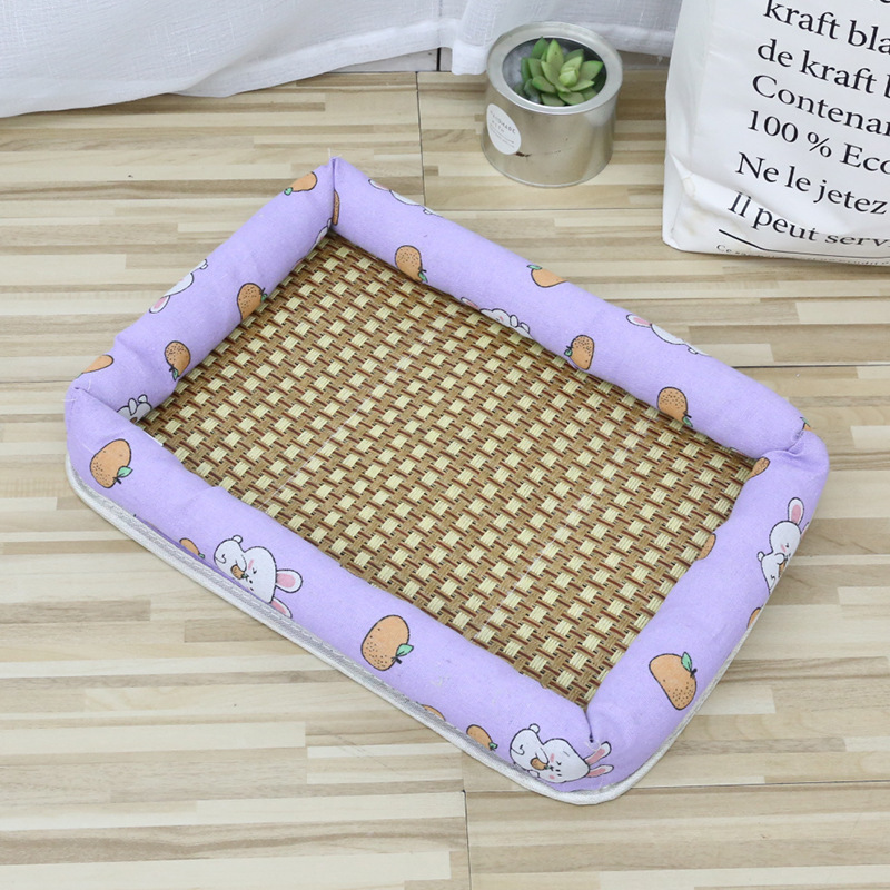 Made In China Best Sale Cooling Pet Rattan Mat Waterproof Soft Dogs And Cats Pet Bed 60*50Cm For Sale