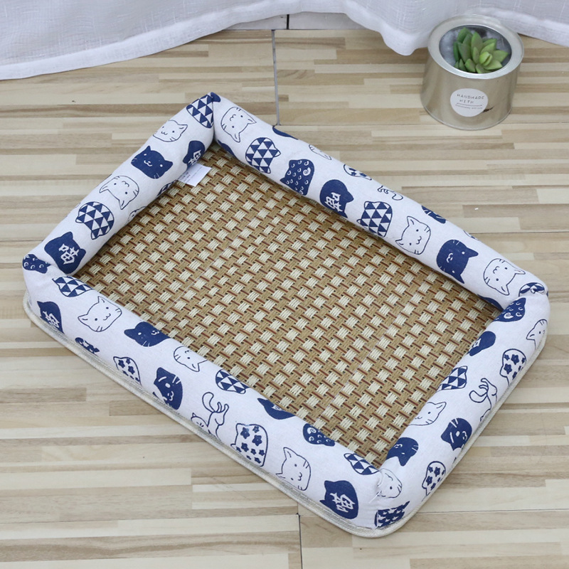 Made In China Best Sale Cooling Pet Rattan Mat Waterproof Soft Dogs And Cats Pet Bed 60*50Cm For Sale