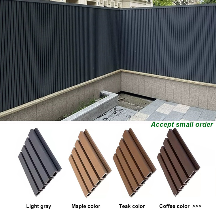 wpc fluted wall panel co-extrusion 3d Morden exterior outdoor WPC wall cladding price