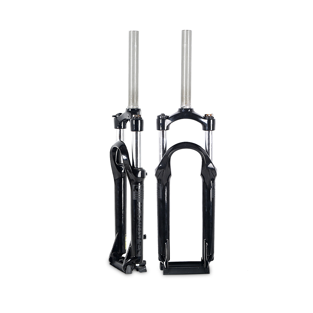 20 24 26 inch bicycle Alu alloy suspension fork with silver stanchion 28.6mm Coil Spring MTB fork