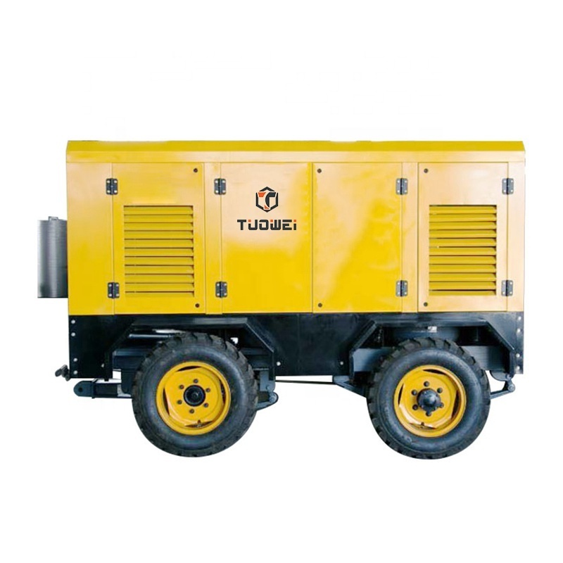 High Pressure 920 Cfm 20 Bar 265kW Diesel Engine Portable Mining Screw Air Compressor For Water Well Drilling Rig