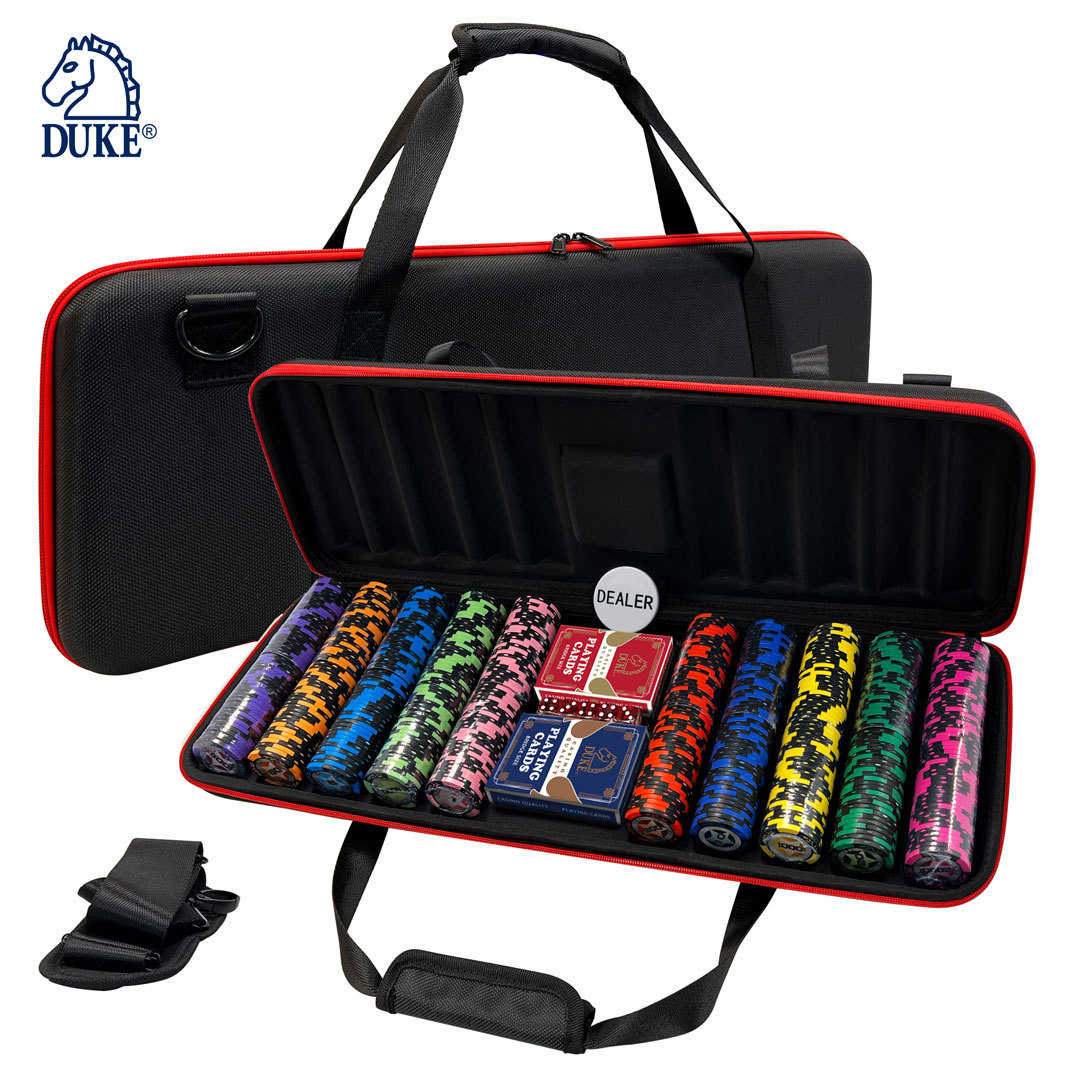 Poker Chip Game Set in Upgraded Soft-shell Case - 300/500 Pieces